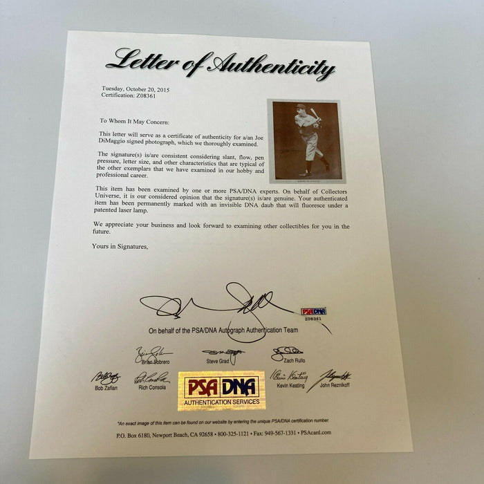 Joe Dimaggio Signed Autographed M114 Baseball Magazine Premium PSA DNA COA