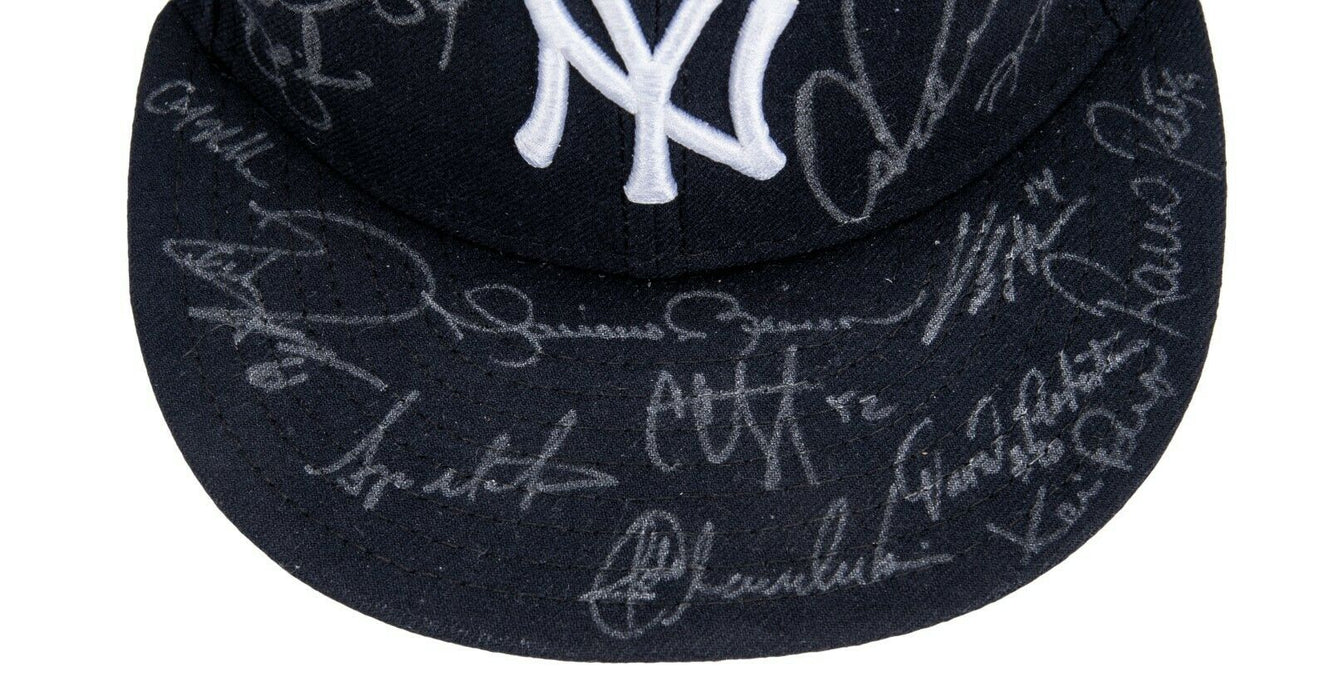 2010 New York Yankees Team Signed Hat Derek Jeter Mariano Rivera Arod PSA DNA