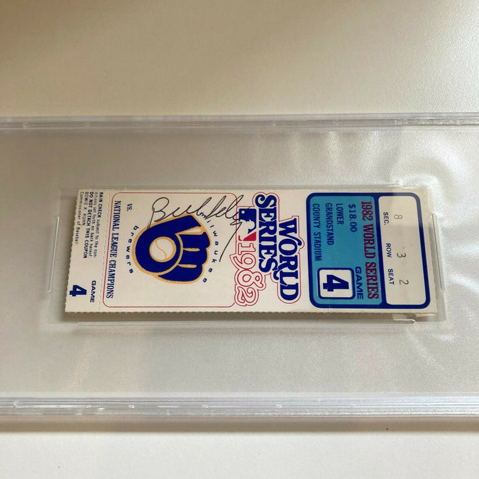 Bud Selig Signed 1982 World Series Ticket Milwaukee Brewers PSA DNA