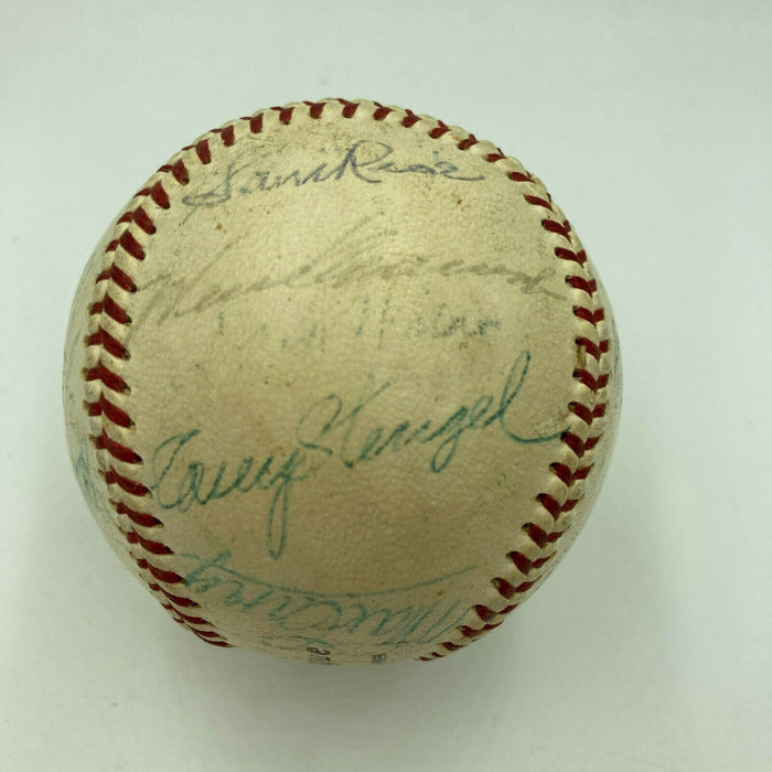 1969 HOF Induction Signed Baseball Pie Traynor Max Carey Sam Rice Grove JSA COA