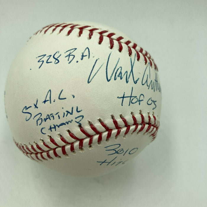 Wade Boggs Full Name Signed Heavily Inscribed Stat MLB Baseball With JSA COA