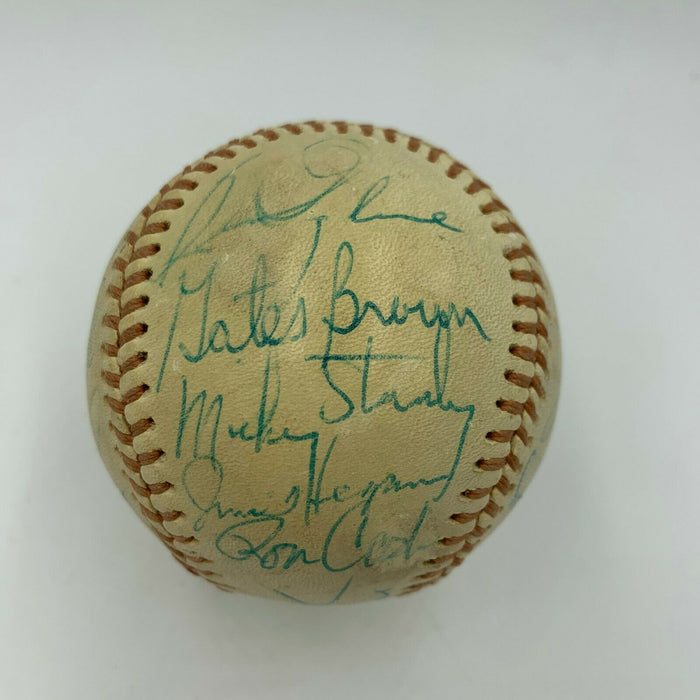 1974 Detroit Tigers Team Signed AL Baseball Al Kaline Norm Cash With JSA COA