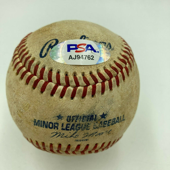 Kenny Rogers Signed Game Used Official Minor League Baseball PSA DNA COA