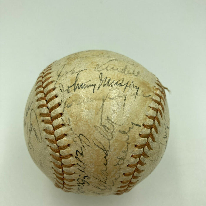 Rare 1943 New York Yankees World Series Champs Team Signed Baseball JSA COA