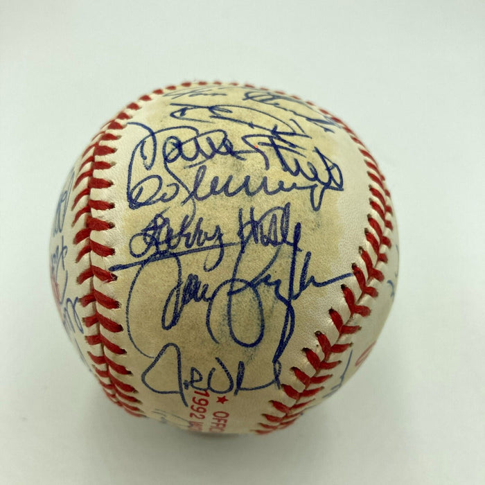 1992 Toronto Blue Jays World Series Champs Team Signed W.S. Baseball JSA COA