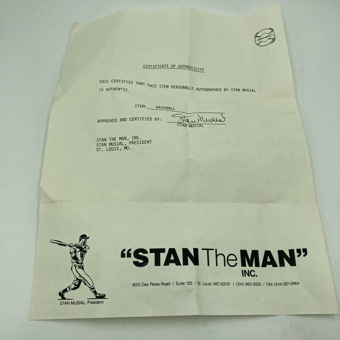 Stan "The Man" Musial Signed Official National League Baseball JSA COA