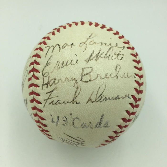 The Finest 1943 St. Louis Cardinals NL Champs Team Signed Baseball PSA DNA COA
