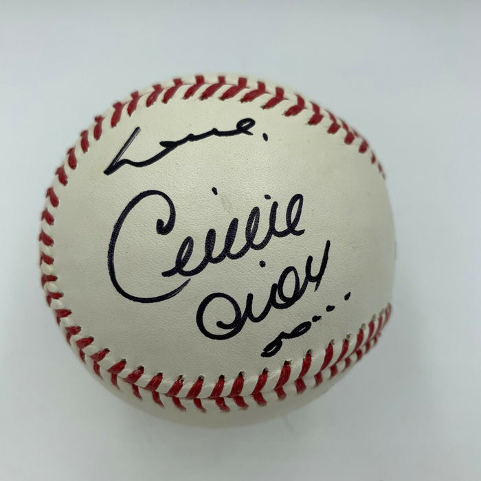 Celine Dion Single Signed Major League Baseball Inscribed "Love" PSA DNA COA