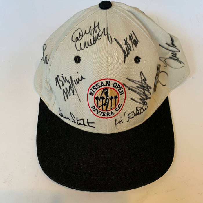 Tiger Woods 1997 Los Angeles Nissan Open PGA Multi Signed Hat 11 Sigs JSA COA