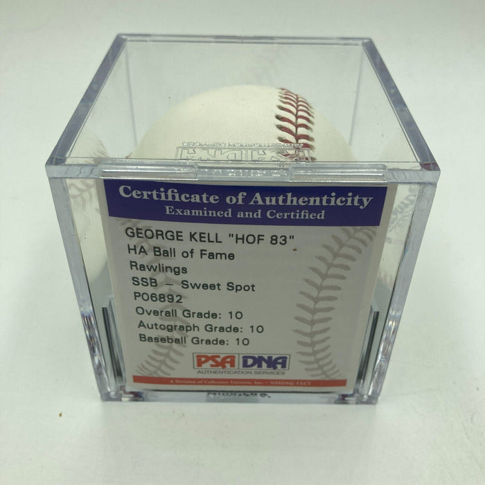 George Kell HOF 1983 Signed Major League Baseball PSA DNA Graded 10 GEM MINT