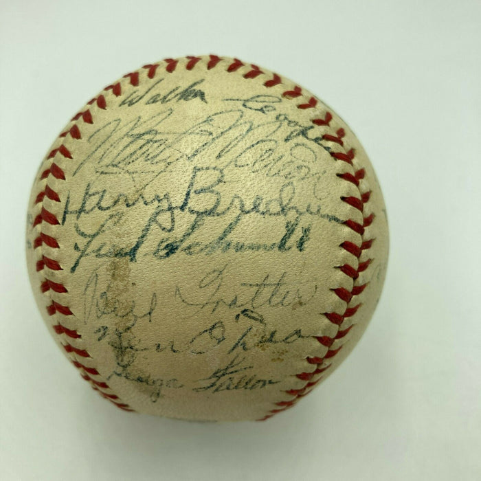 1944 St. Louis Cardinals World Series Champs Team Signed Baseball With JSA COA