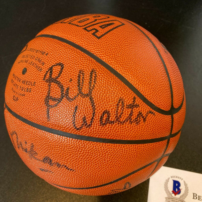 Wilt Chamberlain George Mikan Jerry West NBA Legends Signed Basketball Beckett