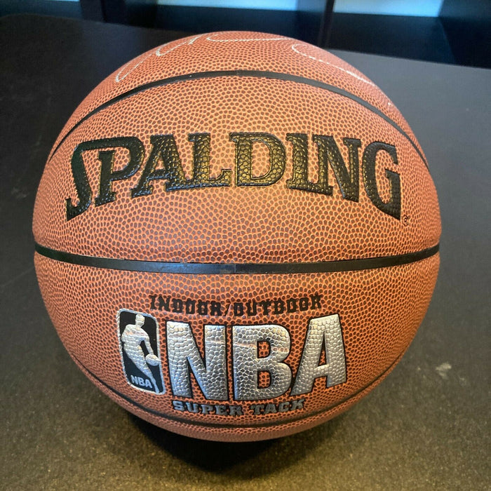 Karl Malone "HOF 2010 Utah Jazz" Signed Inscribed Spalding NBA Basketball PSA
