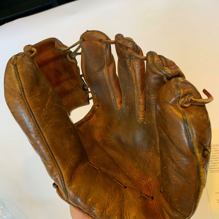 1950's Willie Mays Signed MacGregor Game Model Baseball Glove With JSA COA