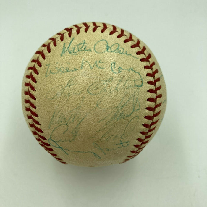 1968 All Star Game Team Signed Baseball Willie Mays Hank Aaron PSA DNA & JSA COA