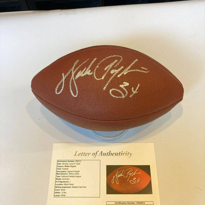 Walter Payton Signed Wilson Official NFL Football JSA COA