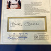 Mickey Mantle Signed Autographed Lifetime Stats Sheet Matted Notarized