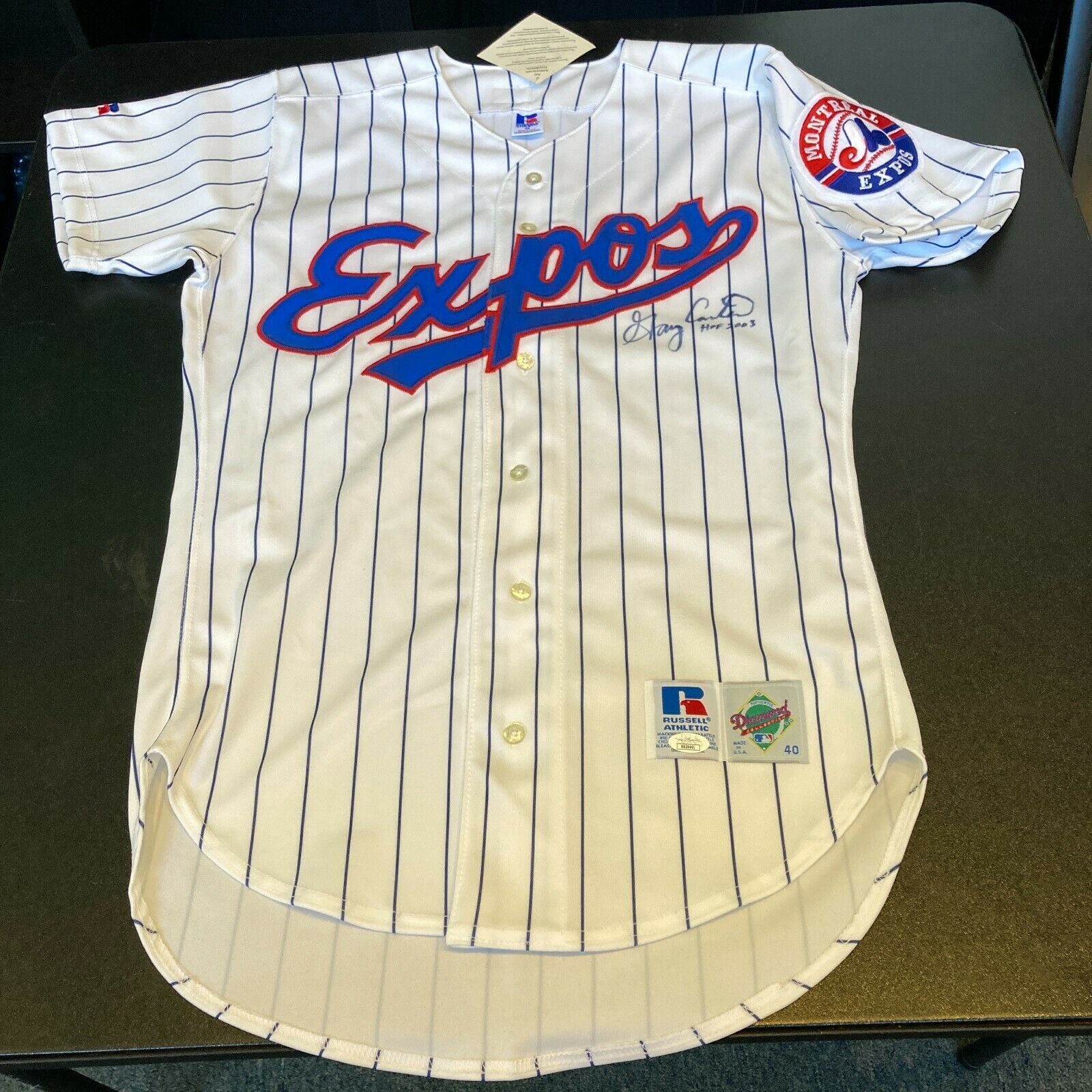 Gary Carter HOF 2003 Signed Authentic Montreal Expos Game Model Jersey —  Showpieces Sports