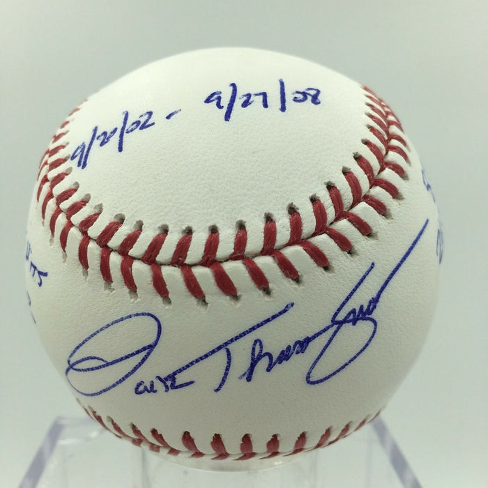 J.T Snow Signed Heavily Inscribed Stat Baseball MLB AUTHENTICATED