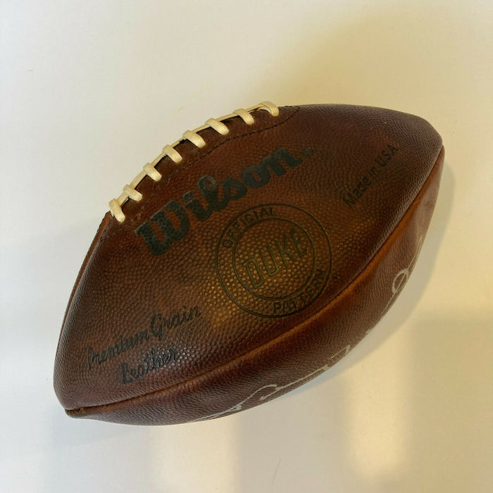 Beautiful Johnny Unitas Signed Wilson The Duke NFL Game Football JSA COA
