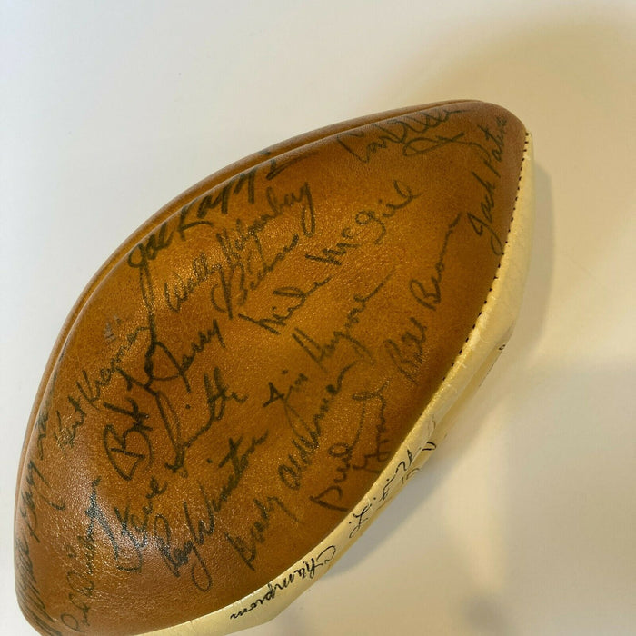 1969 Minnesota Vikings NFL Champions Team Signed Vintage Football With JSA COA