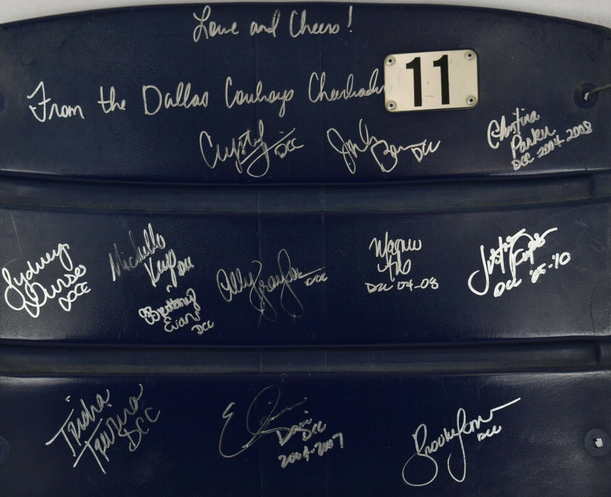 Dallas Cowboys Game Used Stadium Seat Signed by Cowboys Cheerleaders