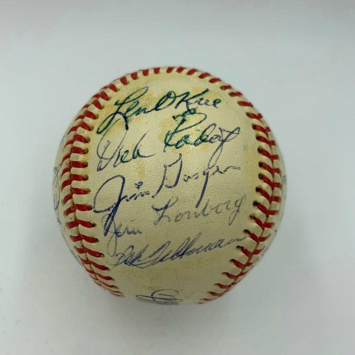 Beautiful 1965 Boston Red Sox Team Signed Baseball Carl Yastrzemski JSA COA