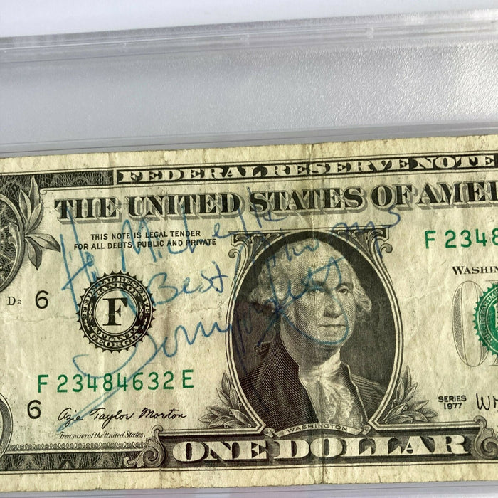 Tony Dorsett Signed Autographed $1 One Dollar Bill PSA DNA COA