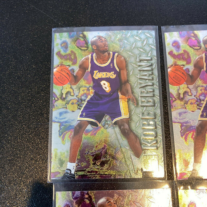 Lot Of (4) 1996-1997 Fleer Metal Kobe Bryant Rookie Cards RC #181