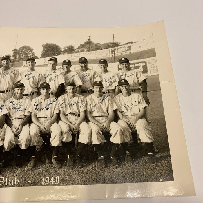 1949 Kansas City Blues Team Signed Large Vintage 10x19 Photo JSA COA