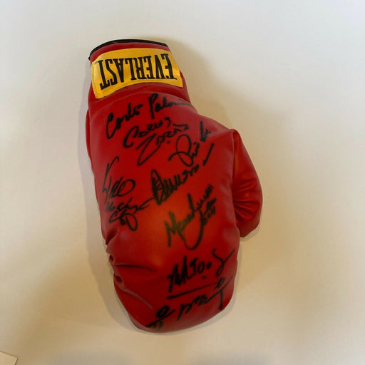 Boxing Legends Multi Signed Everlast Boxing Glove 7 Signatures JSA COA