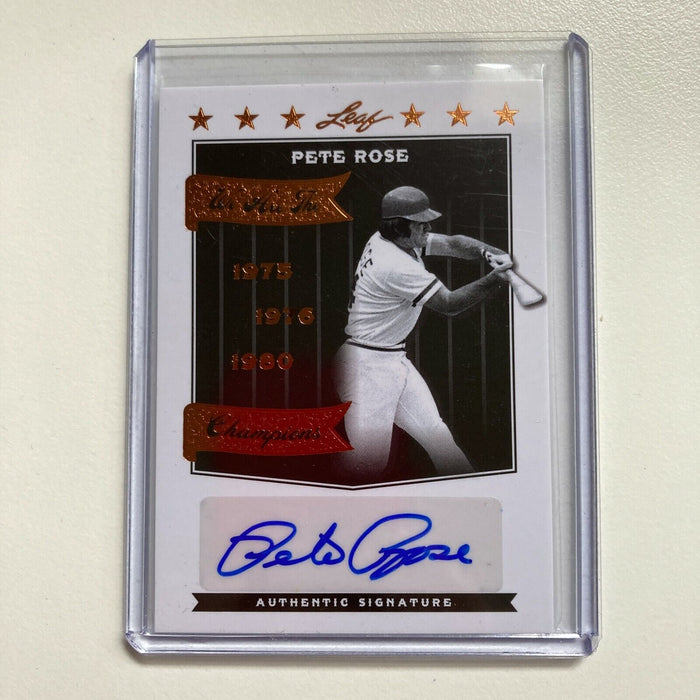 2012 Leaf Pete Rose Auto Signed Autographed Baseball Card