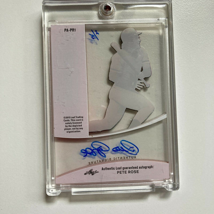 2015 Leaf Q Pete Rose #2/5 Auto Signed Autographed Baseball Card
