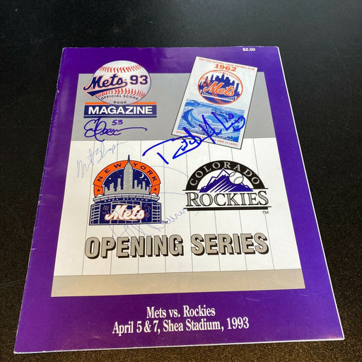 1993 Colorado Rockies Inaugural Game First Game Mets Signed Program