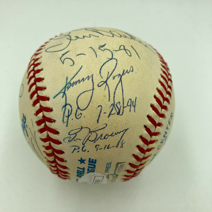 Magnificent Perfect Game Signed Baseball 14 Sigs Sandy Koufax Randy Johnson JSA