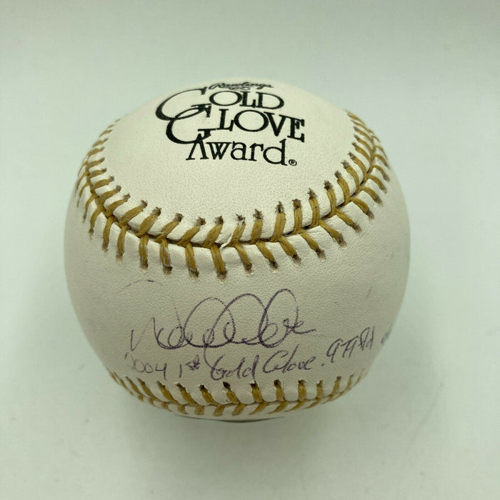 Derek Jeter 2004 First Gold Glove Signed Heavily Inscribed Baseball Steiner COA