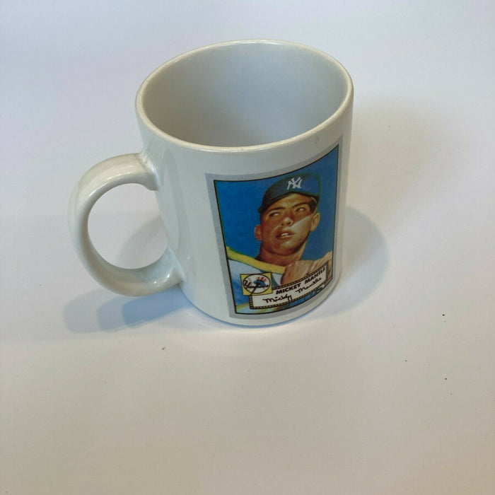 Mickey Mantle Signed 1952 Topps Baseball Card Mug With JSA COA