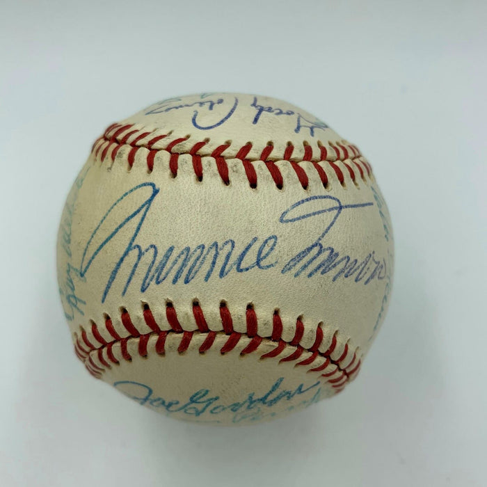 Nice 1959 Cleveland Indians Team Signed Baseball Joe Gordan With JSA COA