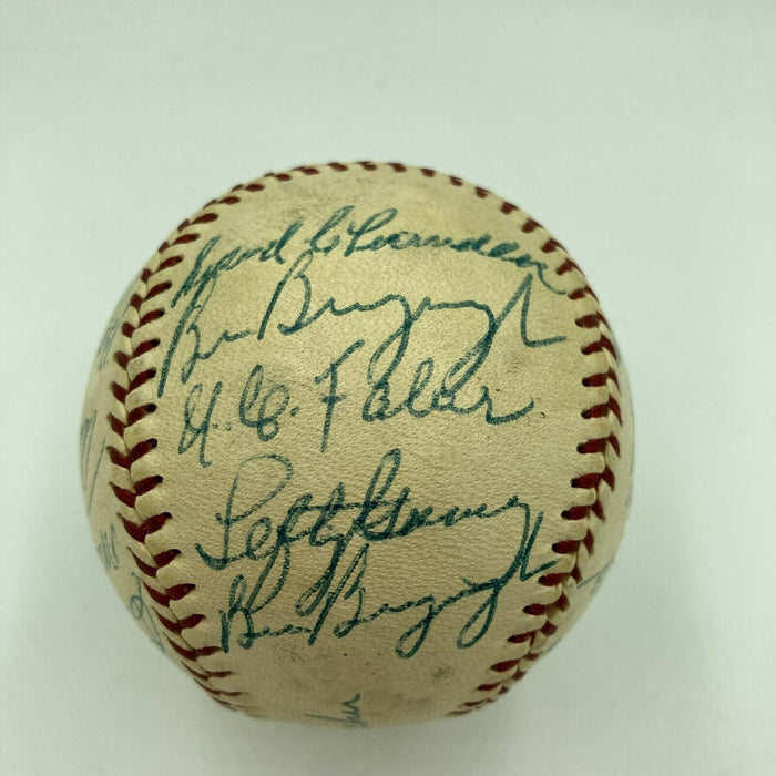 1920's-1950's Yankees Legends Signed Baseball Joe Dimaggio Frank Baker JSA COA