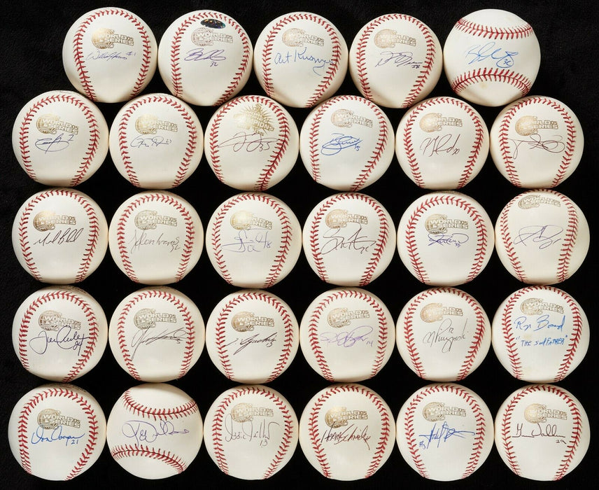 2005 Chicago White Sox World Series Champs Team Signed Baseball Display (29) JSA