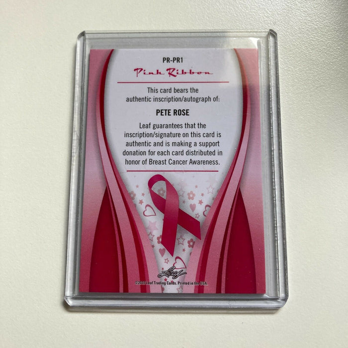 2013 Leaf Pete Rose Save Second Base Auto #50/60 Signed Baseball Card