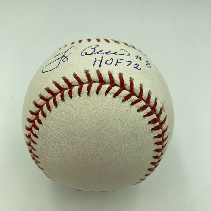 Yogi Berra #8 Hall Of Fame 1972 Signed Major League Baseball JSA COA