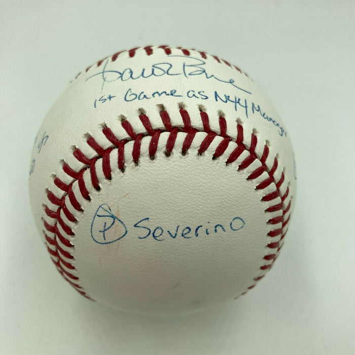 Aaron Boone 1st Game As Yankees Manager Signed Heavily Inscribed Baseball MLB