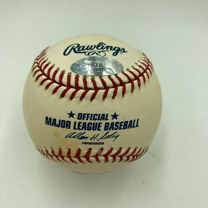 Bernie Williams 1996 ALCS MVP Signed Major League STAT Baseball Steiner & MLB