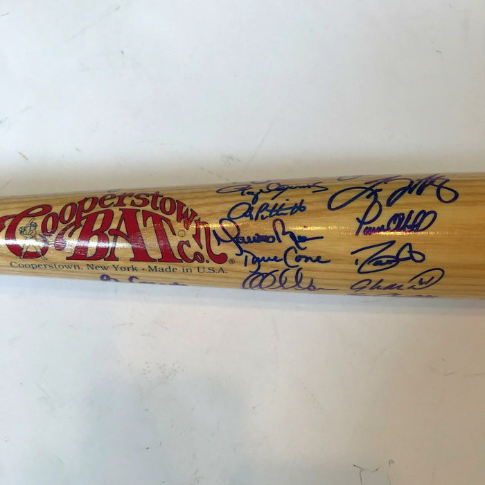2000 NY Yankees WS Champs Team Signed Bat Derek Jeter Mariano Rivera JSA COA