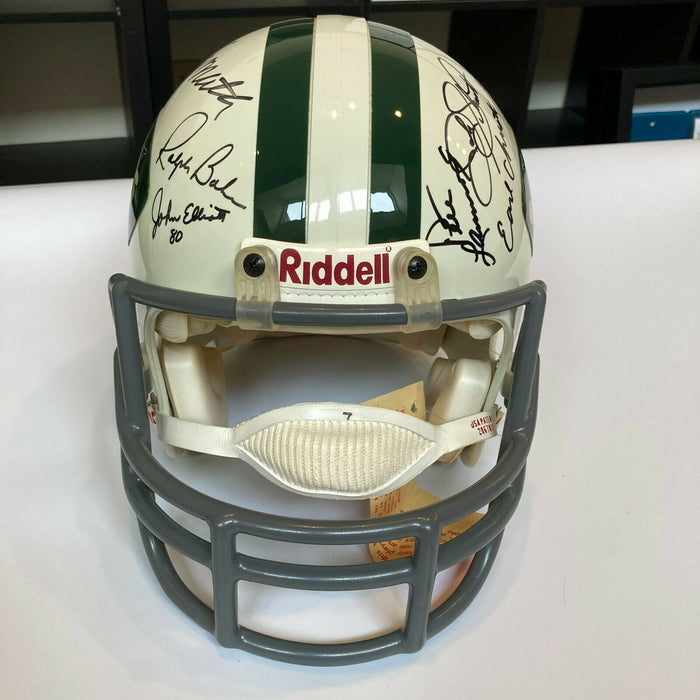 1969 New York Jets Super Bowl Champs Team Signed Full Size Helmet Steiner COA