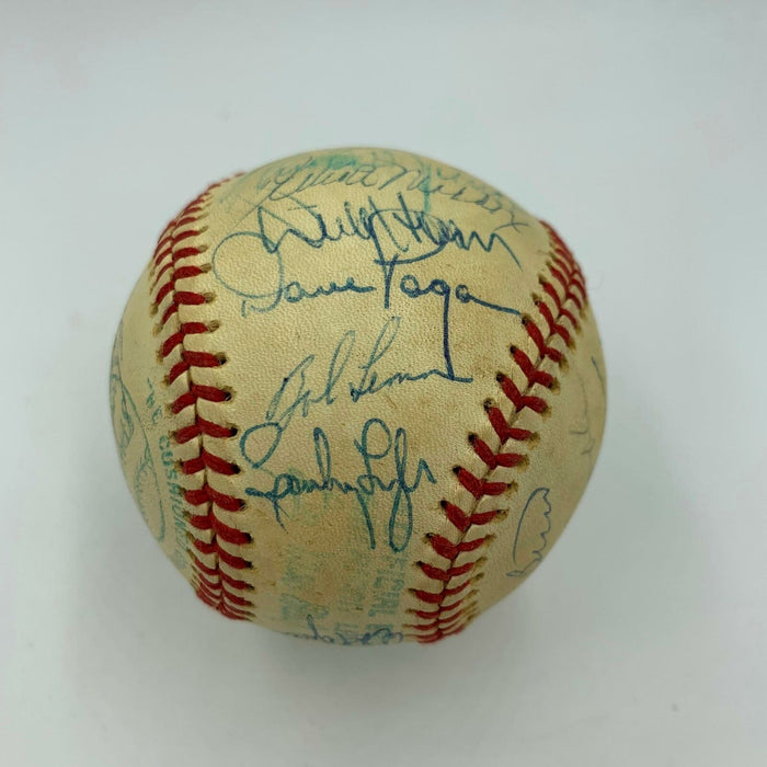 1977 New York Yankees WS Champs Team Signed Baseball Thurman Munson PSA DNA COA