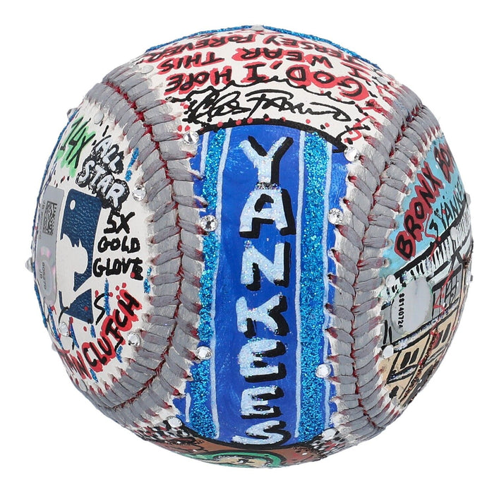 Derek Jeter Signed Charles Fazzino Hand Painted Pop Art Baseball Steiner COA