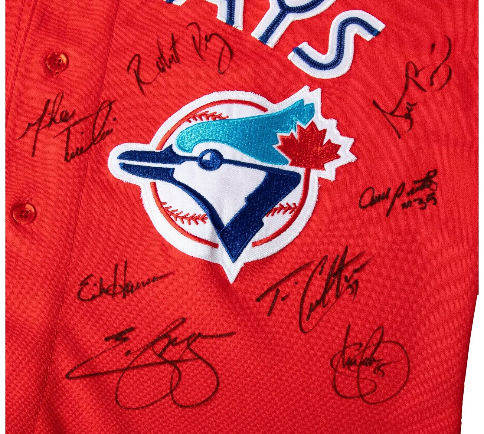 1996 Toronto Blue Jays Team Signed Limited Edition Game Issued Jersey —  Showpieces Sports