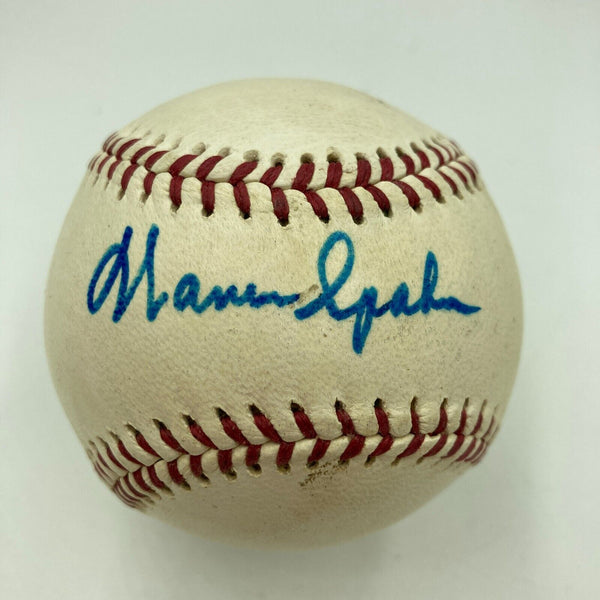 Warren Spahn Signed Official League Baseball JSA COA